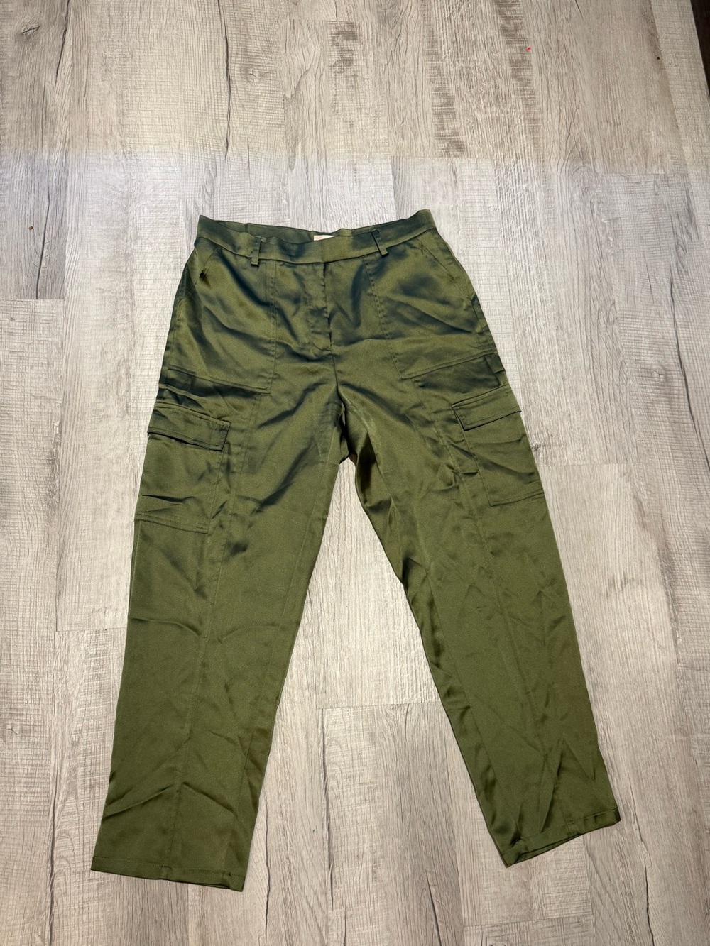 Bailey 44 Women's Satin Green Cargo Pants Size 10